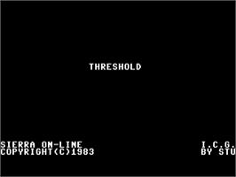 Title screen of Threshold on the Commodore 64.