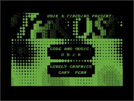 Title screen of Thrust 2 on the Commodore 64.