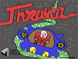 Title screen of Thrusta on the Commodore 64.