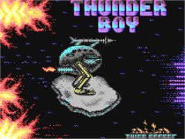 Title screen of Thunderboy on the Commodore 64.