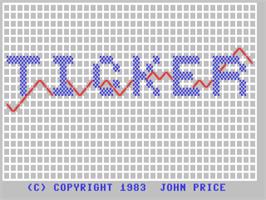 Title screen of Ticker on the Commodore 64.