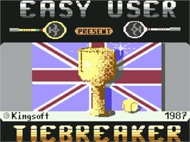 Title screen of Tiebreaker on the Commodore 64.