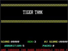 Title screen of Tiger-Tank (Bombjack - Chris Yates) on the Commodore 64.