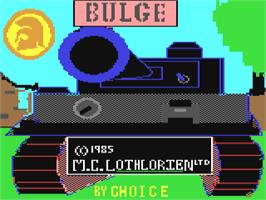 Title screen of Tigers in the Snow on the Commodore 64.