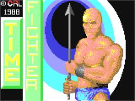 Title screen of Time Fighter on the Commodore 64.