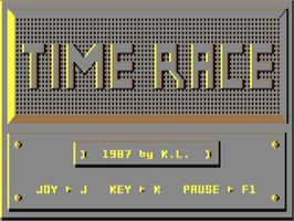 Title screen of Time Race on the Commodore 64.