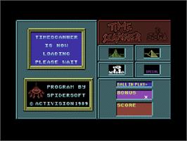 Title screen of Time Scanner on the Commodore 64.