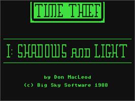 Title screen of Time Thief on the Commodore 64.