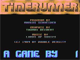 Title screen of Timerunner (CP Verlag) on the Commodore 64.