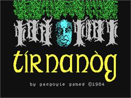 Title screen of Tir Na Nog on the Commodore 64.