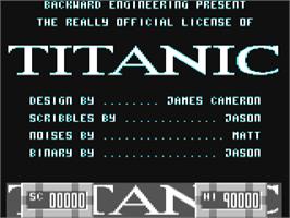 Title screen of Titanic (Backward Engineering) on the Commodore 64.