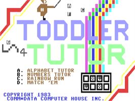 Title screen of Toddler Tutor on the Commodore 64.