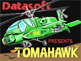 Title screen of Tomahawk on the Commodore 64.