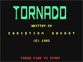 Title screen of Tornado (Mania-Soft) on the Commodore 64.