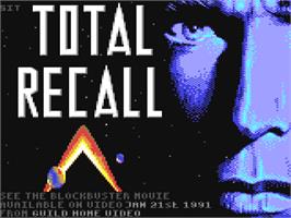 Title screen of Total Recall on the Commodore 64.