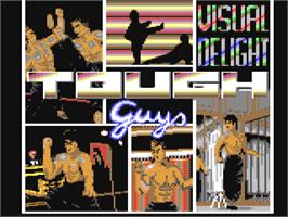 Title screen of Tough Guys on the Commodore 64.