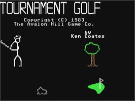 Title screen of Tournament Golf on the Commodore 64.