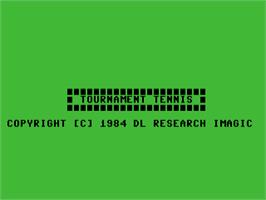Title screen of Tournament Tennis / Tennis on the Commodore 64.
