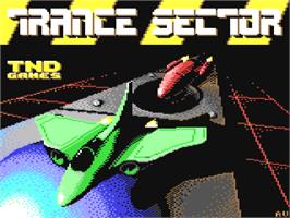 Title screen of Trance Sector on the Commodore 64.