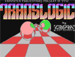Title screen of Translogic on the Commodore 64.