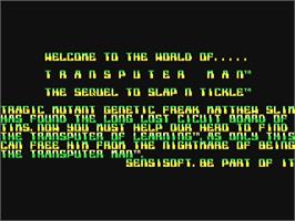 Title screen of Transputer Man on the Commodore 64.