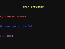 Title screen of Trap Springer on the Commodore 64.