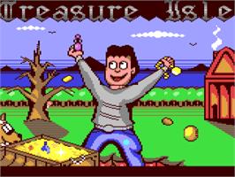 Title screen of Treasure Isle on the Commodore 64.