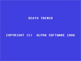 Title screen of Trenchfire on the Commodore 64.