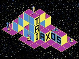 Title screen of Triaxos on the Commodore 64.