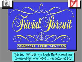 Title screen of Trivial Pursuit on the Commodore 64.