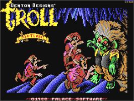 Title screen of Troll on the Commodore 64.
