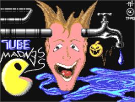 Title screen of Tube Madness on the Commodore 64.