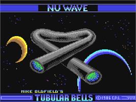 Title screen of Tubular Bells on the Commodore 64.