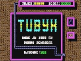 Title screen of Tubyx on the Commodore 64.