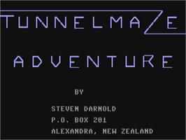 Title screen of Tunnelmaze Adventure on the Commodore 64.