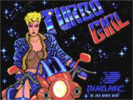 Title screen of Turbo Girl on the Commodore 64.