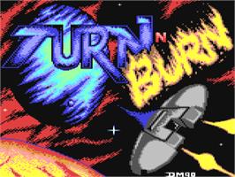 Title screen of Turn n' Burn on the Commodore 64.