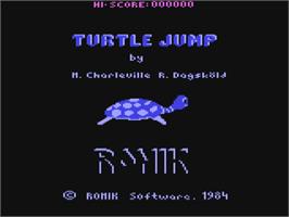 Title screen of Turtle Jump on the Commodore 64.