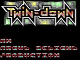 Title screen of Twin-down on the Commodore 64.