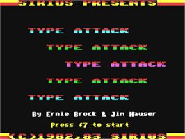 Title screen of Type Attack on the Commodore 64.