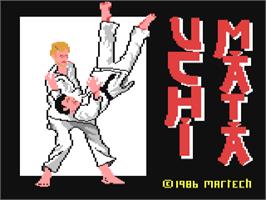 Title screen of Uchi Mata on the Commodore 64.