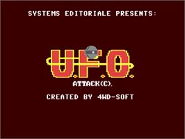 Title screen of Ufo Attack on the Commodore 64.