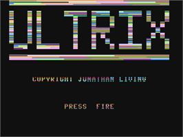 Title screen of Ultrix on the Commodore 64.
