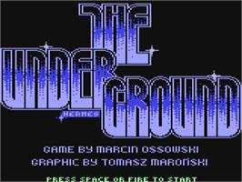 Title screen of Underground (Hol Hol Soft) on the Commodore 64.