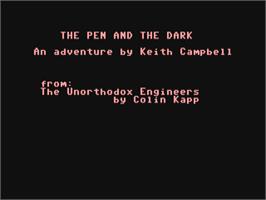 Title screen of Unorthodox Engineers, The - The Pen and the Dark on the Commodore 64.