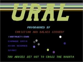 Title screen of Ural on the Commodore 64.