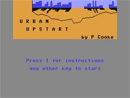 Title screen of Urban Upstart on the Commodore 64.