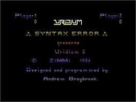 Title screen of Uridium 2 on the Commodore 64.