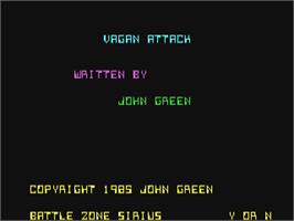 Title screen of Vagan Attack on the Commodore 64.