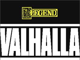 Title screen of Valhalla on the Commodore 64.
